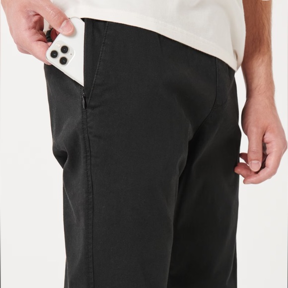 Hollister Men’s Black Twill Joggers Size XS Tall - Picture 2 of 11